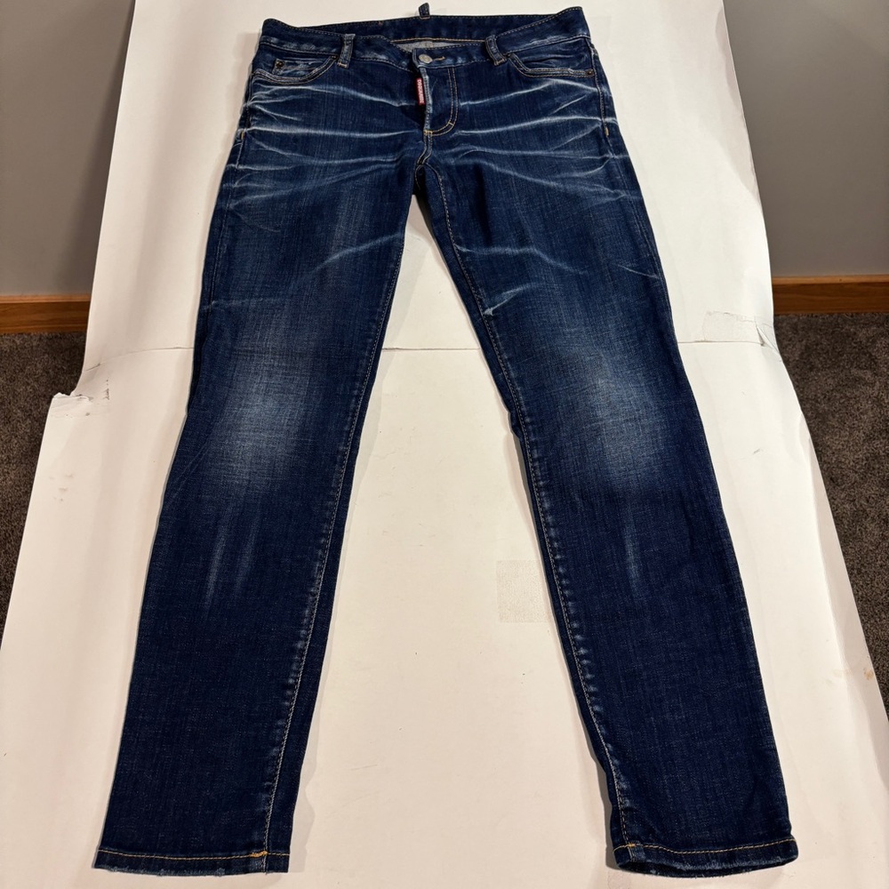 Dsquared2 Women Blue Distressed Jennifer Jeans Size 40  30x28